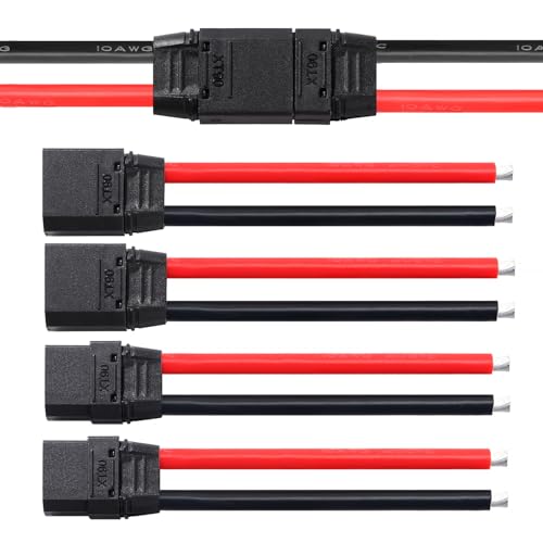YIXISI 2 Paar XT90 Stecker Männlich Weiblich Stecker, XT90 Plug Male Female Connector mit Mantel Gehäuse Stecker, mit 100mm 10AWG Silikondraht, für RC Lipo Batterie FPV Drohne, Schwarz YIXISI 2 Paar XT90 Stecker Männlich Weiblich Stecker, XT90 Plug Male Female Connector mit Mantel Gehäuse Stecker, mit 100mm 10AWG Silikondraht, für RC Lipo Batterie FPV Drohne, Schwarz von YIXISI