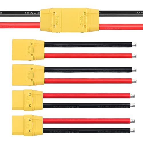 YIXISI 2 Paar XT90 Stecker Männlich Weiblich Stecker, XT90 Plug Male Female Connector mit Mantel Gehäuse Stecker, mit 100mm 10AWG Silikondraht, für RC Lipo Batterie FPV Drohne YIXISI 2 Paar XT90 Stecker Männlich Weiblich Stecker, XT90 Plug Male Female Connector mit Mantel Gehäuse Stecker, mit 100mm 10AWG Silikondraht, für RC Lipo Batterie FPV Drohne von YIXISI