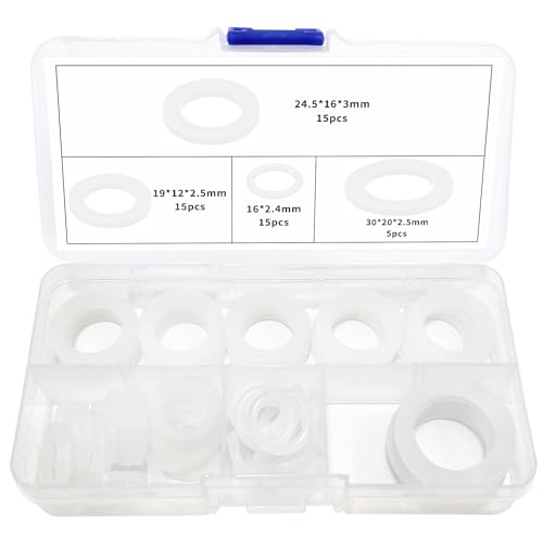 YIXISI 50 Stücke O-Ringe Dichtringe Set, Silikon Flache Unterlegscheibe, Silikon Schlauch Unterlegscheiben, für 1/2 3/4 1 Zoll Dusch Brausekopf Wasserhähne Schläuche Brauseschlauch YIXISI 50 Stücke O-Ringe Dichtringe Set, Silikon Flache Unterlegscheibe, Silikon Schlauch Unterlegscheiben, für 1/2 3/4 1 Zoll Dusch Brausekopf Wasserhähne Schläuche Brauseschlauch von YIXISI