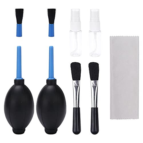 YIXISI 9 Stücke Professionelles Kamera Objektiv Reinigungsset: 2 x Staubball, 2 x Minibürste, 2 x Reinigungsbürste, 2 x Wiederverwendbare Sprühflasche, 1 x Mikrofasertücher, für DSLR-Kameras/Camcorder YIXISI 9 Stücke Professionelles Kamera Objektiv Reinigungsset: 2 x Staubball, 2 x Minibürste, 2 x Reinigungsbürste, 2 x Wiederverwendbare Sprühflasche, 1 x Mikrofasertücher, für DSLR-Kameras/Camcorder von YIXISI