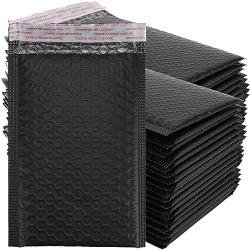 YIXNSW 40 Stück Schwarze Bubble Mailer Bubble Mailer Klein 13 x 18cm Gepolsterte Briefumschläge Geeignet für die Verpackung von kleinen Gegenständen, Kleinteilen und Geschenken von YIXNSW