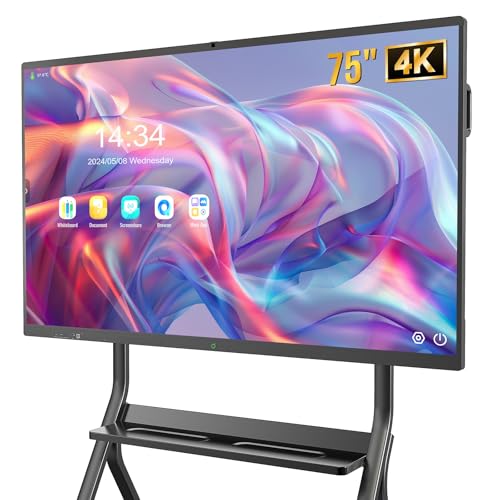 YIXZSWD Smartboard, 75 Zoll interaktives Whiteboard 4K UHD Touchscreen Android 13, 8 GB RAM 128 GB ROM, für Klassenzimmer & Büro, WiFi, Bluetooth, HDMI, Kamera, Mikrofon inkl.Wandhalterung YIXZSWD Smartboard, 75 Zoll interaktives Whiteboard 4K UHD Touchscreen Android 13, 8 GB RAM 128 GB ROM, für Klassenzimmer & Büro, WiFi, Bluetooth, HDMI, Kamera, Mikrofon inkl.Wandhalterung von YIXZSWD