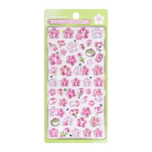 3D-geprägter Blumen-Aufkleber, wasserabweisend, PVC-Aufkleber für Scrapbooking, Tagebuch, Laptop, Handyhülle, Wasserflasche 3D-geprägter Blumen-Aufkleber, wasserabweisend, PVC-Aufkleber für Scrapbooking, Tagebuch, Laptop, Handyhülle, Wasserflasche von YIZITU