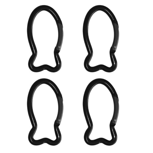 4 x Feder-Schnappverschluss in Fischform, Metall, Schlüsselanhänger, Schnallen, Rucksäcke, Karabiner, Hundekettenschnallen, Verbindungsstücke, rostfrei, 4 Stück von YIZITU