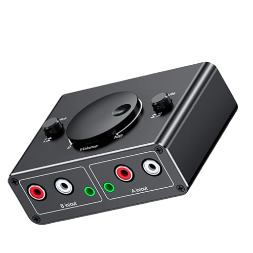 Auditory Switcher 3,5 mm 2-in-1 Out Bidirektionale Box mit Soundsteuerung für Musikbox und Kopfhörer von YIZITU