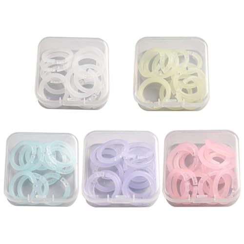Bunte Binderinge, 15 mm Durchmesser, abnehmbare Binderinge für Scrapbooking, Notizkarten, Ordner, 100 Stück von YIZITU