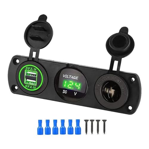 Fast Mobile Power Socket Charging Adapter 12-24V Voltmeter Double USB Car Charging Adapter Adapter For Vehicles Car Boats Truck Fast Mobile Power Socket Charging Adapter 12-24V Voltmeter Double USB Car Charging Adapter Adapter For Vehicles Car Boats Truck von YIZITU
