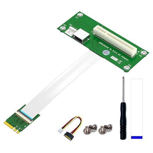 NGFF M.2 Key A/E auf PCIE 8X Verlängerungskabel, FPC-Kabel, 107 x 42 mm (vertikale Installation), NGFF M.2 Key A/E auf PCIExpress USB 2.0 Karte mit FPC-Verlängerungskabel, 4-poliges Powerpad, von YIZITU