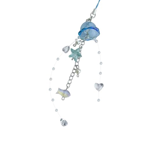 YIZITU Mehrzweck-Handykette mit funkelnden Kristallen, Stern und glänzenden Perlen, modisches Accessoire für den täglichen Gebrauch YIZITU Mehrzweck-Handykette mit funkelnden Kristallen, Stern und glänzenden Perlen, modisches Accessoire für den täglichen Gebrauch von YIZITU