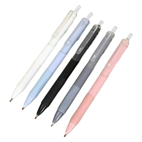 YIZITU Neutralstift, einziehbare Geltinte, ästhetischer Druckstift, 0,5 mm, Journaling-Stift, Gelschreiber, Schule, Bürobedarf, 5 Stück von YIZITU