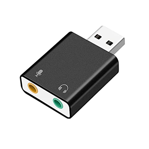 YIZITU USB 2.0 auf 3D Soundkarten-Adapter, virtueller 7.1-K für und für PC Notebook mit 3,5 mm Kopfhörer u von YIZITU