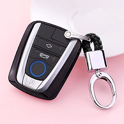 YJADHU Auto Styling Schutz Schlüssel Shell Schlüsselanhänger Ring Leder Schlüsselanhänger Weiche TPU Autoschlüssel Hülle, passend für BMW I3 I8 Serie,schwarz mit Schlüsselanhänger YJADHU Auto Styling Schutz Schlüssel Shell Schlüsselanhänger Ring Leder Schlüsselanhänger Weiche TPU Autoschlüssel Hülle, passend für BMW I3 I8 Serie,schwarz mit Schlüsselanhänger von YJADHU