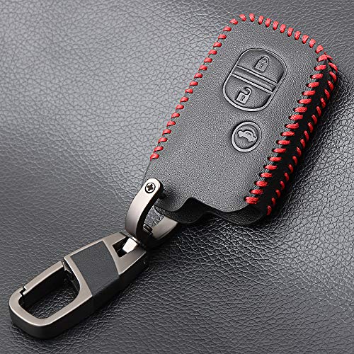 YJADHU Leder Schlüsselanhänger Schlüsselanhänger Autoschlüssel Case Cover, passend für Toyota Land Cruiser Prado 150 Camry Prius Crown für Subaru Foreste XV von YJADHU