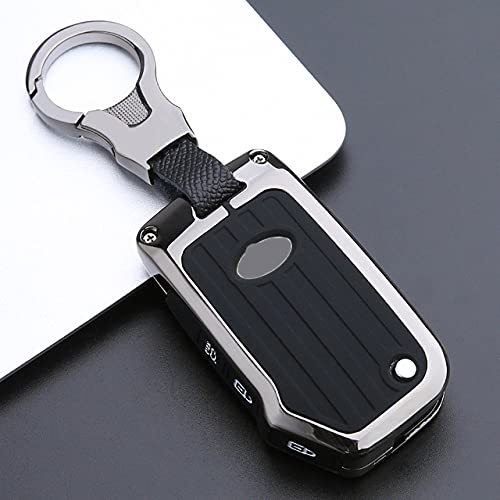 YJADHU Zinklegierung Herren Damen Schlüsselanhänger Autoschlüssel Etui, passend für Kia Sportage Ceed Sorento Cerato Forte KX3 K5 2017 2018 2019 2020,schwarz 03 YJADHU Zinklegierung Herren Damen Schlüsselanhänger Autoschlüssel Etui, passend für Kia Sportage Ceed Sorento Cerato Forte KX3 K5 2017 2018 2019 2020,schwarz 03 von YJADHU