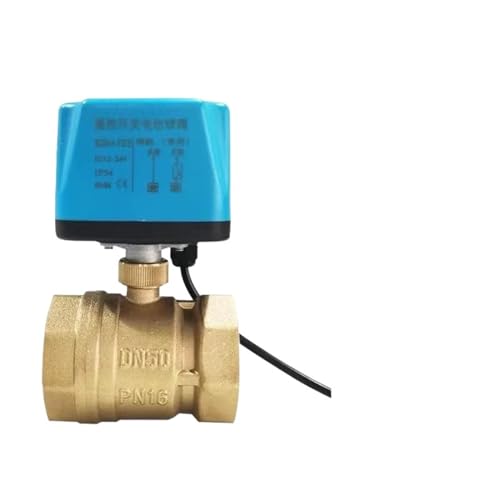 1/2 Zoll bis 2 Zoll kabelloses Fernbedienungsventil, 12 V, 24 V, 2-Draht-Messing-elektrischer Kugelhahn for Wasser/Öl/Flüssigkeit, Ersetzen des Magnetventils(DN50,AC110V_NORMALLY CLOSED) von YJCUCVL