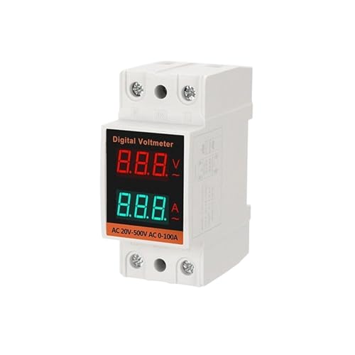 C45-2042VA Din-Schiene Dual Digital AC Voltmeter Amperemeter AC220V 380V Stromzähler AC20-500V AC0-100A Amp Monitor(Built in CT) von YJCUCVL