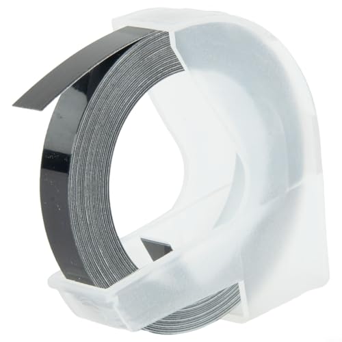 Office Supply Etikettenmacher-Klebeband, 6 mm x 3 m, Prägemine für Motex 5500A 5500B, mehrfarbig (schwarz) von YJDOORPLAY
