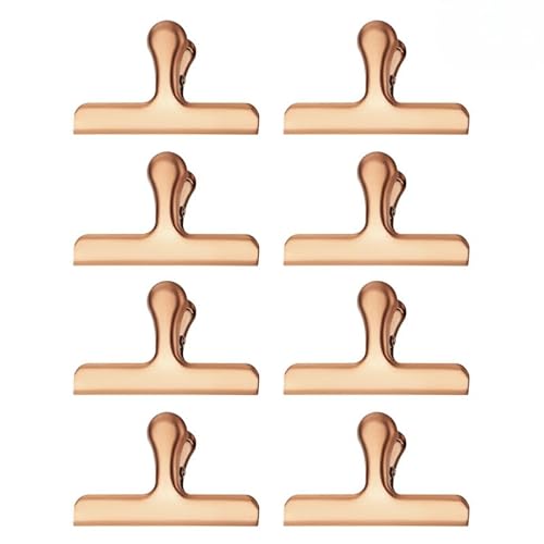 10 Stück große Bulldogge Clip, 120mm Tüten Verschlussclips Datei Papiergeld Binder Klemmen für Tags Taschen, Geschäfte, Büro und Küche zu Hause Verschlussklammern aus 430 Edelstahl -Rose Gold 10 Stück große Bulldogge Clip, 120mm Tüten Verschlussclips Datei Papiergeld Binder Klemmen für Tags Taschen, Geschäfte, Büro und Küche zu Hause Verschlussklammern aus 430 Edelstahl -Rose Gold von YKAFADE