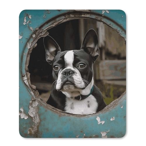Quadratische, wasserdichte, rutschfeste Gummiunterseite, bequeme, tragbare Mauspads, Boston Terrier, Mauspad für Büro, Laptop Quadratische, wasserdichte, rutschfeste Gummiunterseite, bequeme, tragbare Mauspads, Boston Terrier, Mauspad für Büro, Laptop von YKLBV