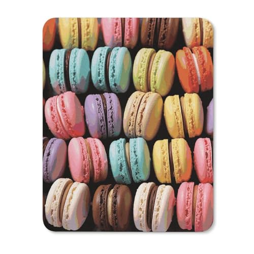 Quadratische, wasserdichte, rutschfeste Gummiunterseite, bequeme, tragbare Mauspads, Macaron-Keks-Geschmack, Gebäck-Mauspad für Büro, Laptop Quadratische, wasserdichte, rutschfeste Gummiunterseite, bequeme, tragbare Mauspads, Macaron-Keks-Geschmack, Gebäck-Mauspad für Büro, Laptop von YKLBV