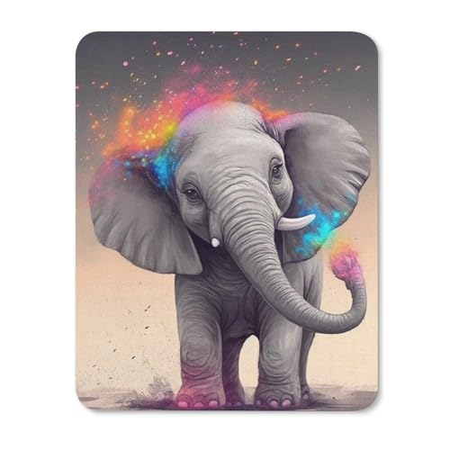 Quadratische, wasserdichte, rutschfeste Gummiunterseite, bequeme, tragbare Mauspads, Tier, Cartoon-Elefant, Mauspad für Büro, Laptop Quadratische, wasserdichte, rutschfeste Gummiunterseite, bequeme, tragbare Mauspads, Tier, Cartoon-Elefant, Mauspad für Büro, Laptop von YKLBV