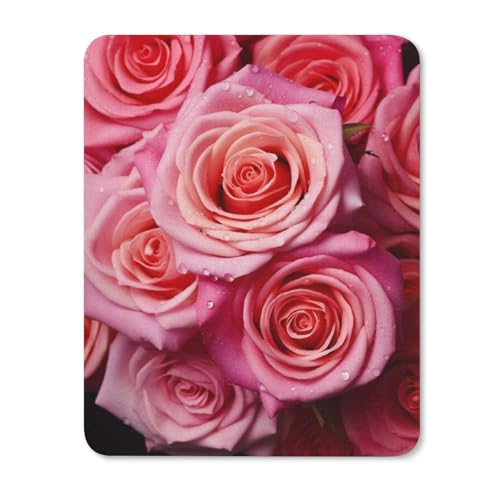 Quadratische, wasserdichte, rutschfeste Gummiunterseite, bequeme, tragbare Mauspads, elegante Rosenblüte, Mauspad für Büro, Laptop Quadratische, wasserdichte, rutschfeste Gummiunterseite, bequeme, tragbare Mauspads, elegante Rosenblüte, Mauspad für Büro, Laptop von YKLBV