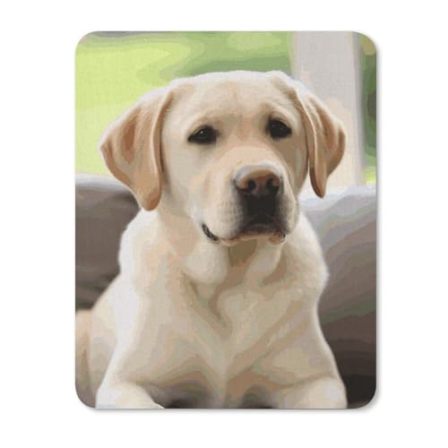Quadratische, wasserdichte, rutschfeste Gummiunterseite, bequeme, tragbare Mauspads, niedlicher Labrador-Hund, Mauspad für Büro, Laptop Quadratische, wasserdichte, rutschfeste Gummiunterseite, bequeme, tragbare Mauspads, niedlicher Labrador-Hund, Mauspad für Büro, Laptop von YKLBV