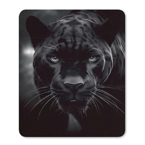 Quadratische, wasserdichte, rutschfeste Gummiunterseite, bequemes, tragbares Mauspad, Tier-Panther-Mauspad für Büro, Laptop Quadratische, wasserdichte, rutschfeste Gummiunterseite, bequemes, tragbares Mauspad, Tier-Panther-Mauspad für Büro, Laptop von YKLBV
