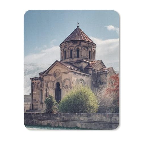 Quadratische, wasserdichte, rutschfeste Gummiunterseite, bequemes, tragbares Mauspad, armenische Kirche, Mauspad für Büro, Laptop Quadratische, wasserdichte, rutschfeste Gummiunterseite, bequemes, tragbares Mauspad, armenische Kirche, Mauspad für Büro, Laptop von YKLBV