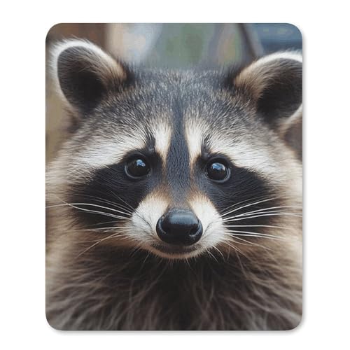 Quadratische, wasserdichte, rutschfeste Gummiunterseite, bequemes, tragbares Mauspad, kleiner Waschbärgesicht, Mauspad für Büro, Laptop Quadratische, wasserdichte, rutschfeste Gummiunterseite, bequemes, tragbares Mauspad, kleiner Waschbärgesicht, Mauspad für Büro, Laptop von YKLBV