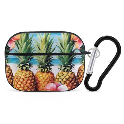 Schutzhülle für AirPods Pro, Ananas, für AirPods Pro 2/Pro, Zubehör mit Schlüsselanhänger, Front-LED, sichtbar, unterstützt kabelgebundenes oder kabelloses Laden Schutzhülle für AirPods Pro, Ananas, für AirPods Pro 2/Pro, Zubehör mit Schlüsselanhänger, Front-LED, sichtbar, unterstützt kabelgebundenes oder kabelloses Laden von YKLBV