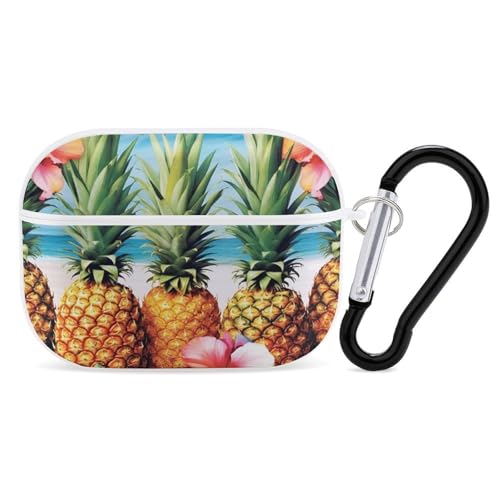 Schutzhülle für AirPods Pro, Ananas, für AirPods Pro 2/Pro, Zubehör mit Schlüsselanhänger, Front-LED, sichtbar, unterstützt kabelgebundenes oder kabelloses Laden Schutzhülle für AirPods Pro, Ananas, für AirPods Pro 2/Pro, Zubehör mit Schlüsselanhänger, Front-LED, sichtbar, unterstützt kabelgebundenes oder kabelloses Laden von YKLBV