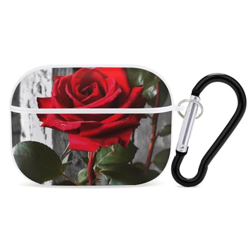 Schutzhülle für AirPods Pro, Blühende rote Rose, AirPods Pro 2/Pro, Zubehör mit Schlüsselanhänger, Front-LED, sichtbar, unterstützt kabelgebundenes oder kabelloses Laden Schutzhülle für AirPods Pro, Blühende rote Rose, AirPods Pro 2/Pro, Zubehör mit Schlüsselanhänger, Front-LED, sichtbar, unterstützt kabelgebundenes oder kabelloses Laden von YKLBV