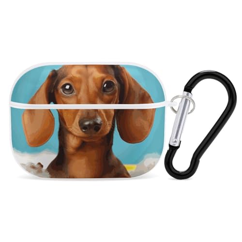 Schutzhülle für AirPods Pro, Dackel, Hund, AirPods Pro 2/Pro, Zubehör mit Schlüsselanhänger, Front-LED, sichtbar, unterstützt kabelgebundenes oder kabelloses Laden Schutzhülle für AirPods Pro, Dackel, Hund, AirPods Pro 2/Pro, Zubehör mit Schlüsselanhänger, Front-LED, sichtbar, unterstützt kabelgebundenes oder kabelloses Laden von YKLBV