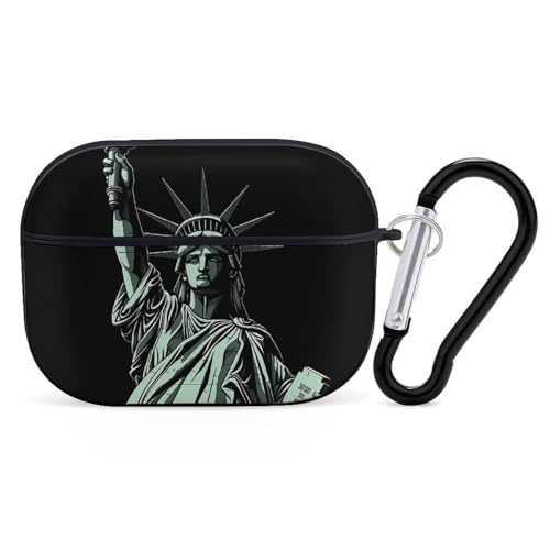 Schutzhülle für AirPods Pro, Freiheitsstatue, für AirPods Pro 2/Pro, Zubehör mit Schlüsselanhänger, Front-LED, sichtbar, unterstützt kabelgebundenes oder kabelloses Laden Schutzhülle für AirPods Pro, Freiheitsstatue, für AirPods Pro 2/Pro, Zubehör mit Schlüsselanhänger, Front-LED, sichtbar, unterstützt kabelgebundenes oder kabelloses Laden von YKLBV