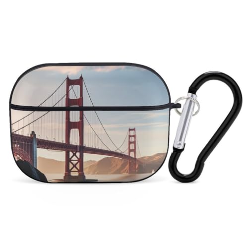 Schutzhülle für AirPods Pro, Golden Gate Bridge, AirPods Pro 2/Pro, Zubehör mit Schlüsselanhänger, Front-LED, sichtbar, unterstützt kabelgebundenes oder kabelloses Laden Schutzhülle für AirPods Pro, Golden Gate Bridge, AirPods Pro 2/Pro, Zubehör mit Schlüsselanhänger, Front-LED, sichtbar, unterstützt kabelgebundenes oder kabelloses Laden von YKLBV
