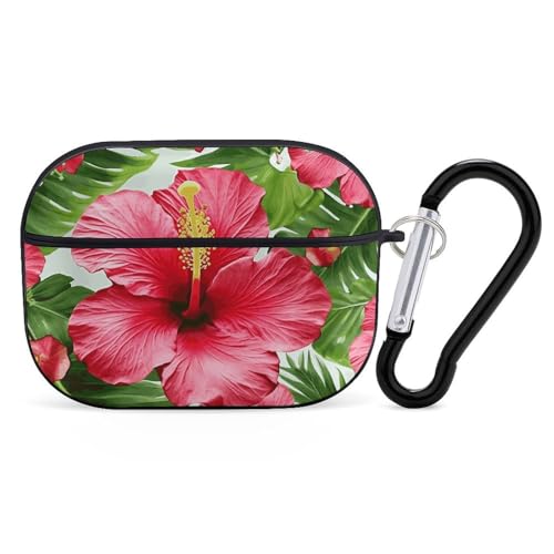 Schutzhülle für AirPods Pro, Hibiskusblüte, AirPods Pro 2/Pro, Zubehör mit Schlüsselanhänger, Front-LED, sichtbar, unterstützt kabelgebundenes oder kabelloses Laden Schutzhülle für AirPods Pro, Hibiskusblüte, AirPods Pro 2/Pro, Zubehör mit Schlüsselanhänger, Front-LED, sichtbar, unterstützt kabelgebundenes oder kabelloses Laden von YKLBV