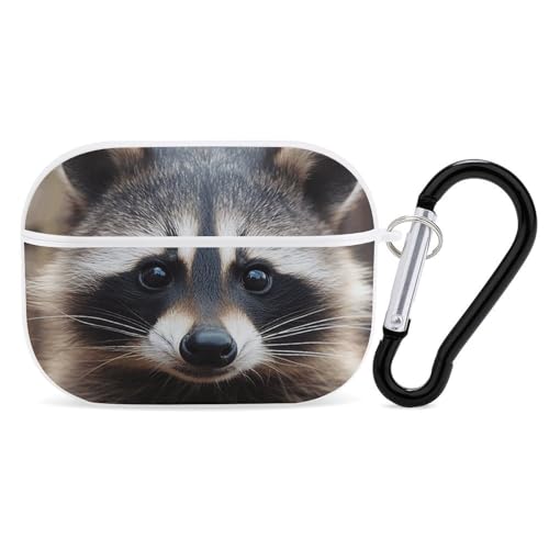 Schutzhülle für AirPods Pro, Motiv: Little Raccoon Face AirPods Pro 2/Pro, Zubehör mit Schlüsselanhänger, Front-LED, sichtbar, unterstützt kabelgebundenes oder kabelloses Laden Schutzhülle für AirPods Pro, Motiv: Little Raccoon Face AirPods Pro 2/Pro, Zubehör mit Schlüsselanhänger, Front-LED, sichtbar, unterstützt kabelgebundenes oder kabelloses Laden von YKLBV