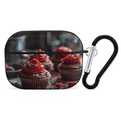 Schutzhülle für AirPods Pro, Rot, Cupcakes, AirPods Pro 2/Pro, Zubehör mit Schlüsselanhänger, Front-LED, sichtbar, unterstützt kabelgebundenes oder kabelloses Laden Schutzhülle für AirPods Pro, Rot, Cupcakes, AirPods Pro 2/Pro, Zubehör mit Schlüsselanhänger, Front-LED, sichtbar, unterstützt kabelgebundenes oder kabelloses Laden von YKLBV