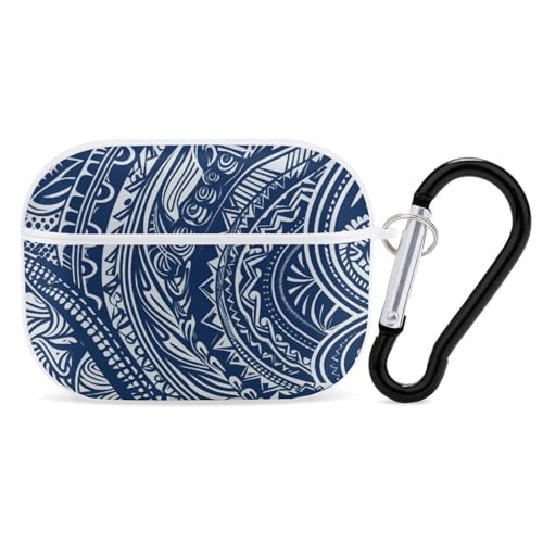 Schutzhülle für AirPods Pro, blau, polynesisches Maori-Stammesmuster, AirPods Pro 2/Pro, Zubehör mit Schlüsselanhänger, Front-LED, sichtbar, unterstützt kabelgebundenes oder kabelloses Laden Schutzhülle für AirPods Pro, blau, polynesisches Maori-Stammesmuster, AirPods Pro 2/Pro, Zubehör mit Schlüsselanhänger, Front-LED, sichtbar, unterstützt kabelgebundenes oder kabelloses Laden von YKLBV