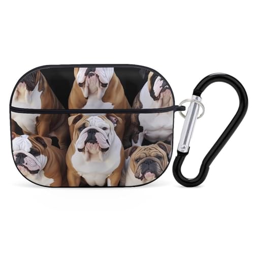 Schutzhülle für AirPods Pro, englische Bulldoggen, AirPods Pro 2/Pro, Zubehör mit Schlüsselanhänger, Front-LED, sichtbar, unterstützt kabelgebundenes oder kabelloses Laden Schutzhülle für AirPods Pro, englische Bulldoggen, AirPods Pro 2/Pro, Zubehör mit Schlüsselanhänger, Front-LED, sichtbar, unterstützt kabelgebundenes oder kabelloses Laden von YKLBV