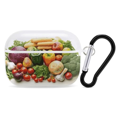Schutzhülle für AirPods Pro, frisches Gemüse und Obst, AirPods Pro 2/Pro, Zubehör mit Schlüsselanhänger, Front-LED, sichtbar, unterstützt kabelgebundenes oder kabelloses Laden Schutzhülle für AirPods Pro, frisches Gemüse und Obst, AirPods Pro 2/Pro, Zubehör mit Schlüsselanhänger, Front-LED, sichtbar, unterstützt kabelgebundenes oder kabelloses Laden von YKLBV