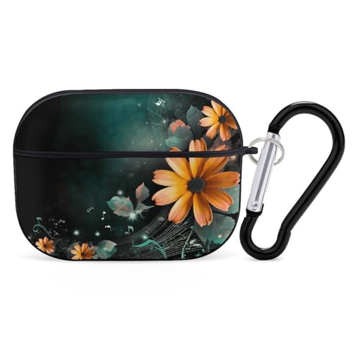 Schutzhülle für AirPods Pro, helle Blumen, AirPods Pro 2/Pro, Zubehör mit Schlüsselanhänger, Front-LED, sichtbar, unterstützt kabelgebundenes oder kabelloses Laden Schutzhülle für AirPods Pro, helle Blumen, AirPods Pro 2/Pro, Zubehör mit Schlüsselanhänger, Front-LED, sichtbar, unterstützt kabelgebundenes oder kabelloses Laden von YKLBV