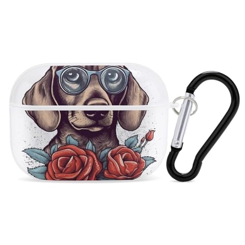 Schutzhülle für AirPods Pro, mit Brille, AirPods Pro 2/Pro, Zubehör mit Schlüsselanhänger, Front-LED, sichtbar, unterstützt kabelgebundenes oder kabelloses Laden Schutzhülle für AirPods Pro, mit Brille, AirPods Pro 2/Pro, Zubehör mit Schlüsselanhänger, Front-LED, sichtbar, unterstützt kabelgebundenes oder kabelloses Laden von YKLBV