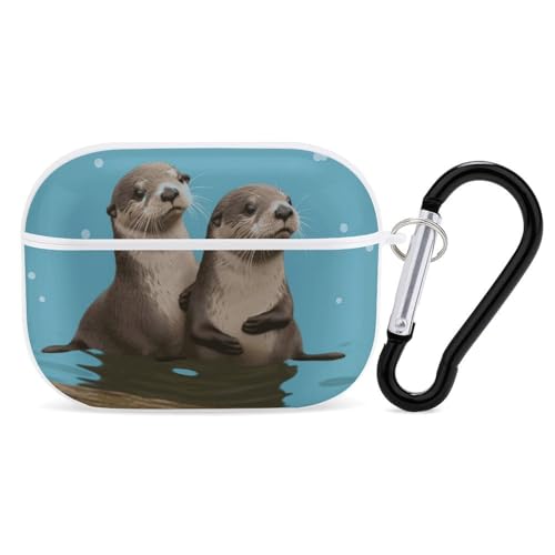 Schutzhülle für AirPods Pro, niedliche Otter, AirPods Pro 2/Pro, Zubehör mit Schlüsselanhänger, Front-LED, sichtbar, unterstützt kabelgebundenes oder kabelloses Laden Schutzhülle für AirPods Pro, niedliche Otter, AirPods Pro 2/Pro, Zubehör mit Schlüsselanhänger, Front-LED, sichtbar, unterstützt kabelgebundenes oder kabelloses Laden von YKLBV
