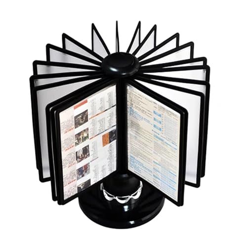 20 doppelseitige Paneele im Letter-Format, drehbarer Einsatz for A4-Dokumente, Poster, Desktop-Referenzsystem, Büro-Schreibtisch-Organizer und Zubehör von YKMYXZ
