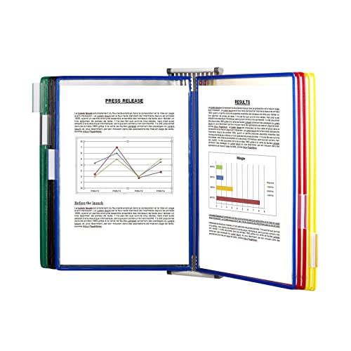 Katalog-Präsentationsständer, 10 doppelseitige Paneele, Wandreferenzsystem – 20 Blatt Kapazität Deluxe-Katalog-Präsentationsständer – Letter-Format von YKMYXZ