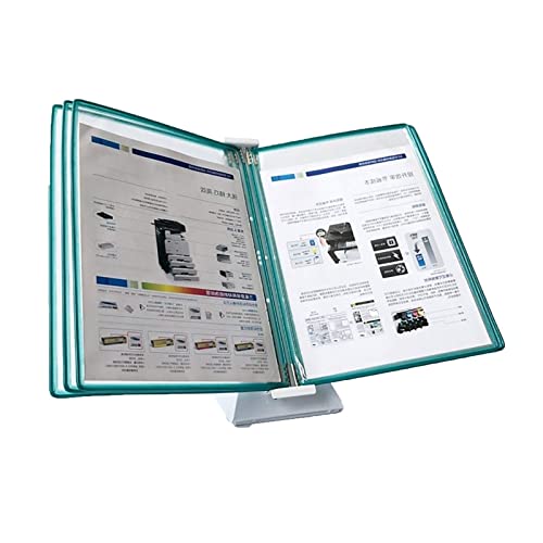Katalog-Präsentationsständer, Desktop-Referenzsystem klein, 5 Panels, fasst 10 Blatt A4-Papier, Bedienungsanleitung for Aufhängen an der Wand in der Werkstatt(Green) von YKMYXZ