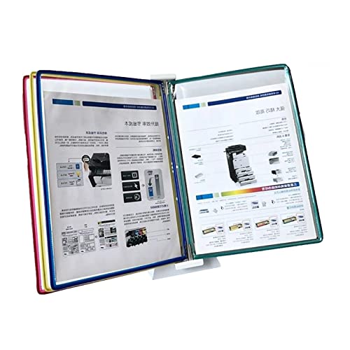 Katalog-Präsentationsständer, Desktop-Referenzsystem klein, 5 Panels, fasst 10 Blatt A4-Papier, Bedienungsanleitung for Aufhängen an der Wand in der Werkstatt(Multi Coloured) von YKMYXZ