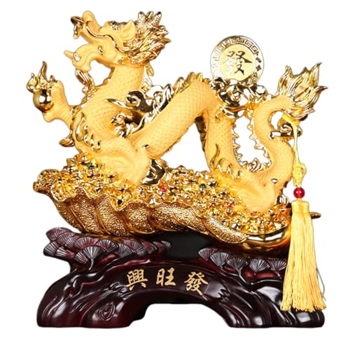 YKMYXZ, Chinesische Feng Shui-Sternzeichen-Drachenstatue der Drachenfigur, Ornament, Büro- und Heimdekoration, zieht Reichtum und Glück an YKMYXZ, Chinesische Feng Shui-Sternzeichen-Drachenstatue der Drachenfigur, Ornament, Büro- und Heimdekoration, zieht Reichtum und Glück an von YKMYXZ
